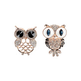 CAIRIAC Owl Brooches Crystal Rhinestone Owl Pin Owl Brooch for Men Women, Owl Gifts for Owl Lovers, Cute Animal Owl Brooch Bird Pins for Hats, Backpacks, Scarves, Lapels, Dresses, Suits (2 Pcs)